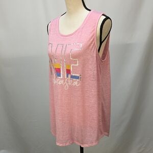 Chic Pink Graphic Tank Top